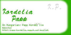 kordelia papp business card